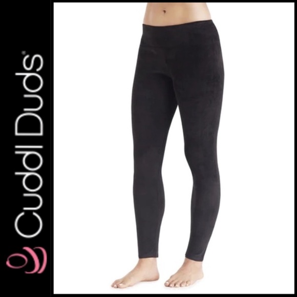 Cuddl Duds Double Plush Velour Leggings - Picture 8 of 10
